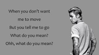 What Do You Mean Justin Bieber Lyric Video - song