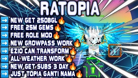 Growtopia Private Server Terbaru 2022 Free Role Mods |RATOPIA|