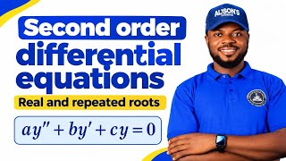 Second Order Differential Equations | Repeated Real Roots | Auxiliary Equation Example 2