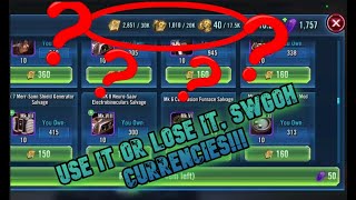 SWGOH: How not to lose your Resources with Capped Currencies!