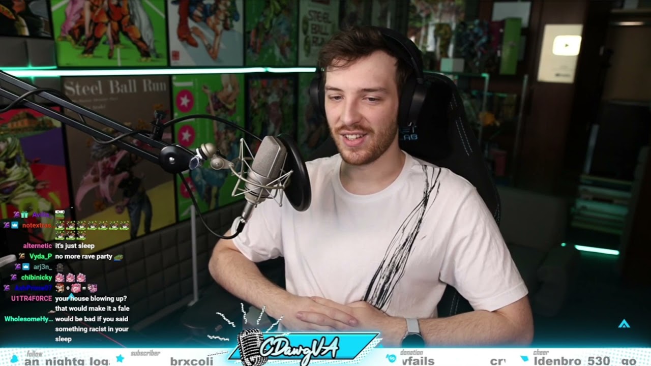 CDawgVA experience sleeping on stream ft Ironmouse