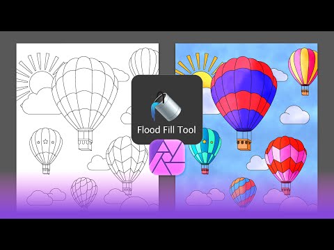 How to Quickly Color Line Art Using a Flood Fill Tool aka Bucket Tool in Affinity Photo