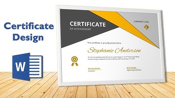 How to Design Certificate in Microsoft Word | MS Word Certificate Design Tutorial Hindi