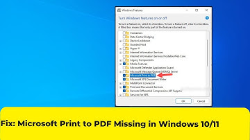 Fix: Microsoft Print to PDF Missing in Windows 10/11