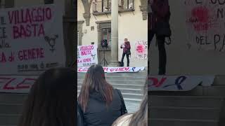 Intervento inoccasione del presidio per il processo per il femminicidio di Eleonora Guidi.