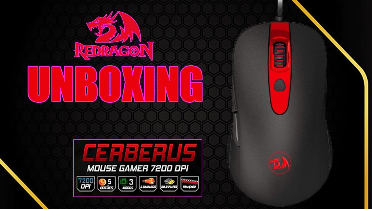 Mouse Gamer Redragon Cerberus, RGB, 7200DPI, Ambidestro, 5 Botões, USB,  Estampa Brancoala - B703 - Concórdia Informática - Sua