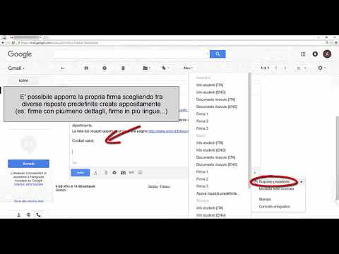 Risposte predefinite in Gmail: uso