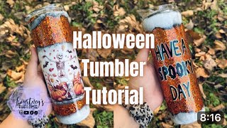 Two Toned Drip Halloween Tumbler!