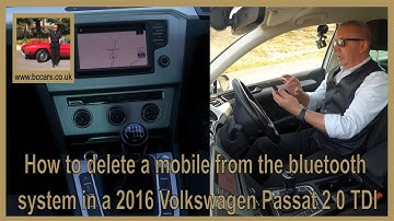 How to delete a mobile from the bluetooth system in a 2016 Volkswagen Passat 2 0 TDI