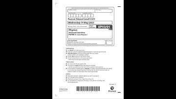 2025 Pearson EDEXCEL As Level Physics Paper 1 8ph0 01 Core Physics I