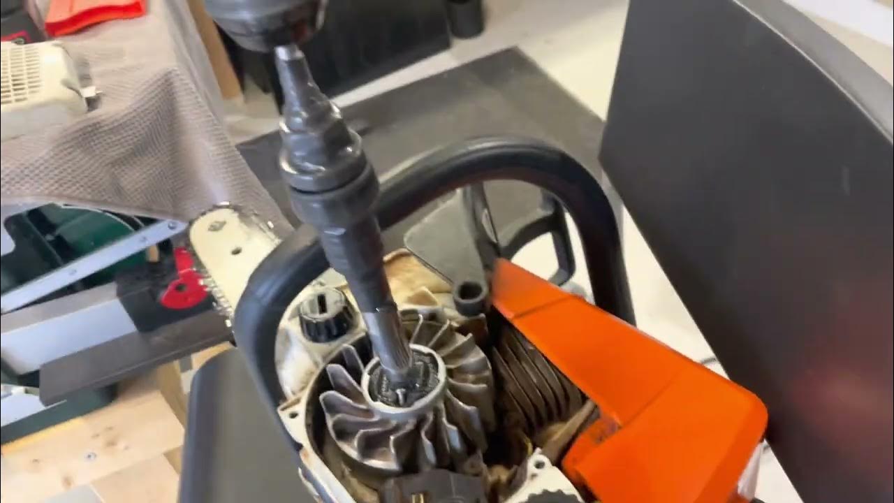 Stihl Chainsaw drill start adaptor - YouTube