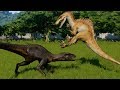 Spinoraptor vs Velociraptor, Indoraptor, Indominus, T-Rex, Spinosaurus & Stegoceratops (1080p 60FPS)