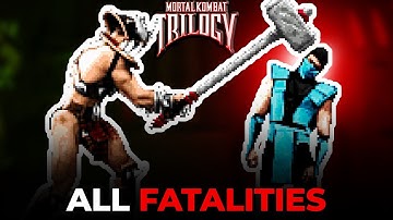 ALL FATALITIES TUTORIAL - Mortal Kombat Trilogy (MKT)