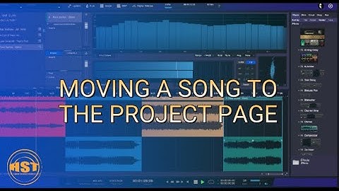 Studio One 6: Moving A Song To The Project Page - Home Studio Trainer