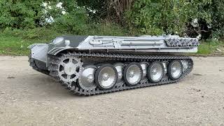 Bedding-in runs for a massive RC Panther G tank