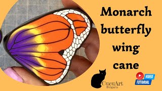 Monarch butterfly wing cane tutorial