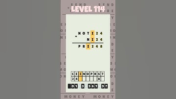 Level 114 - Cryptarithm: android game math  #cryptarithm #mathematics #matematika #maths