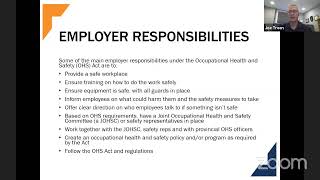 Fundamentals Of Leadership - Employer Responsibilities Under The Ohs Act -  Youtube
