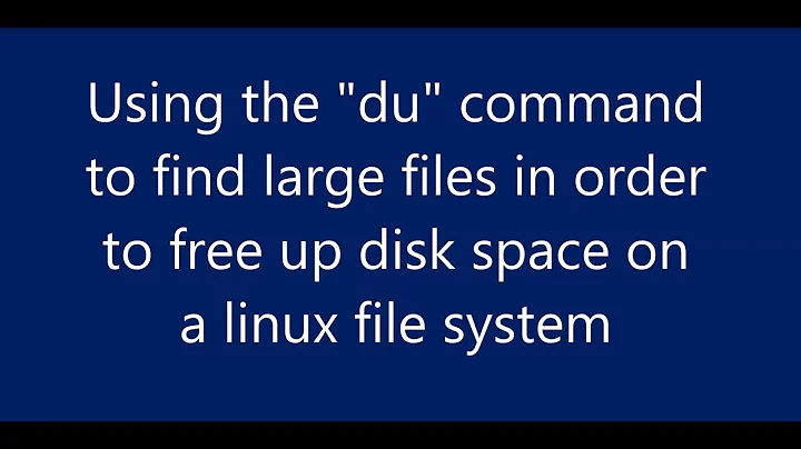 How to find large files on Linux using the du command to free up disk space