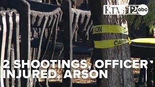 Crime-filled weekend: Officer injured, 2 shooting incidents, playground arson