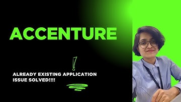 Accenture already existing application issue resolved