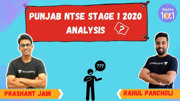 Punjab NTSE Stage 1 2020 Analysis | Prashant Jain and Rahul Pancholi