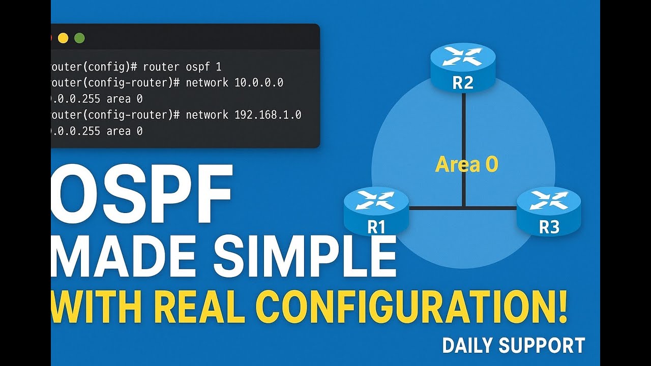 OSPF Configuration Step-by-Step | Learn Dynamic Routing Easily | OSPF Basic to Advanced | Cisco