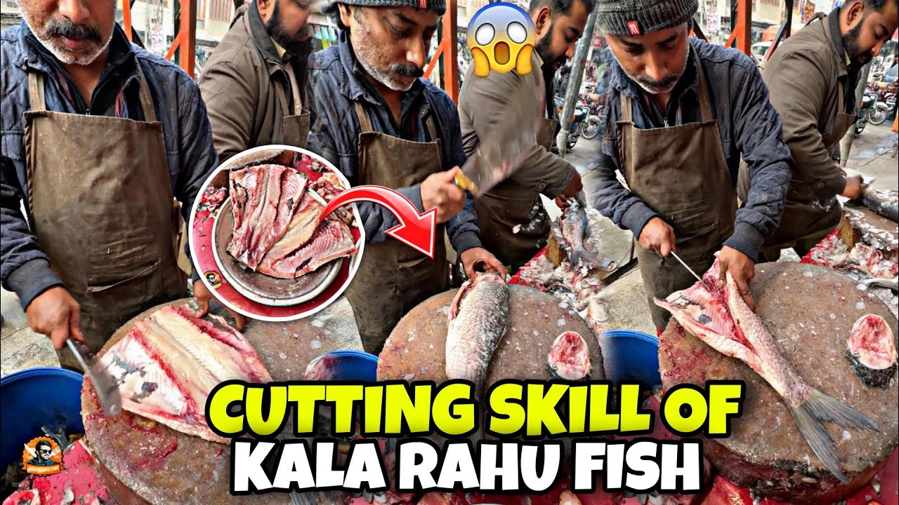 Kala Rohn Fish Unique Cutting Skill Of Kala Rahu Fish 😍 - YouTube