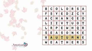 Autumn Word Search Puzzles