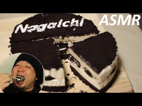 ASMR/咀嚼音/宇宙一イイ音を追求する♪手作りオレオチーズケーキとポテチを食べる音/音フェチ/Eating sound/韓国/食べ物/人気/おすすめ/お菓子/スイーツ/飯テロ/Sweets