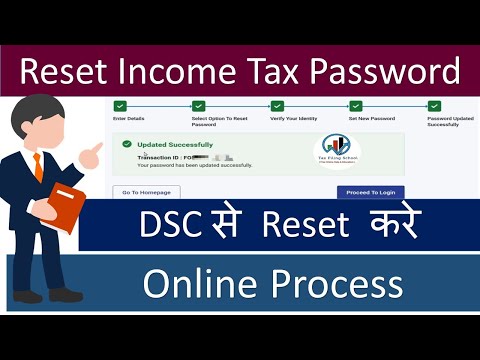 How to Reset Income tax password through dsc on new income tax portal ay 2022-23