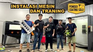 instalasi mesin set powder coating dan training kota surabaya #powdercoating #bisnisotomotif
