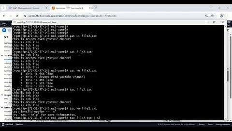 Day-4 Linux videos | cat tac commands | how to create files in linux | how to see files in linux |