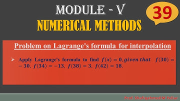 #39 || Problem#5 || Lagrange
