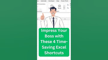 Impress your Boss with these 4 Excel Shortcuts. #excel #exceltips #exceltricks