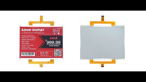 Large 12.48 inch E-paper Display Color E-ink Screen, Black, White and Red, Three Colors, GDEY1248Z51