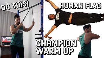 HUMAN FLAG WARM UP | Do This Before Workout | Calisthenics