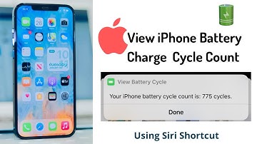 How to view iPhone Battery charge Cycle count | Using Siri shortcut |