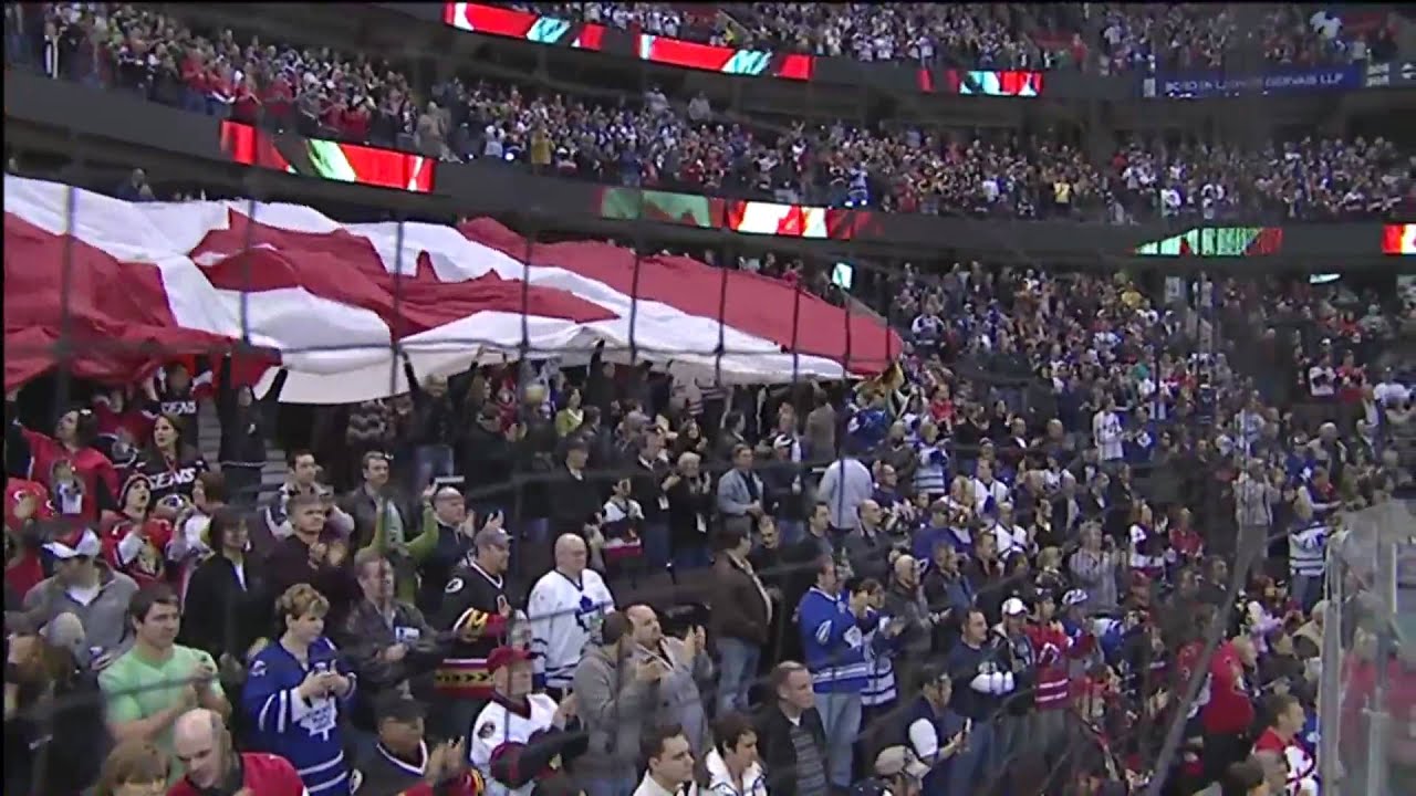 Jennifer Botterill, Scott Moir and Tessa Virtue drop the Puck - Mar 6th 2010 (HD)