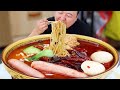 8斤牛大骨，阿强做“牛肉板面”，又香又辣，一口下去，满头大汗！【cram阿强】