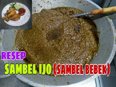 Cara Membuat Sambal Ijo Bebek Goreng