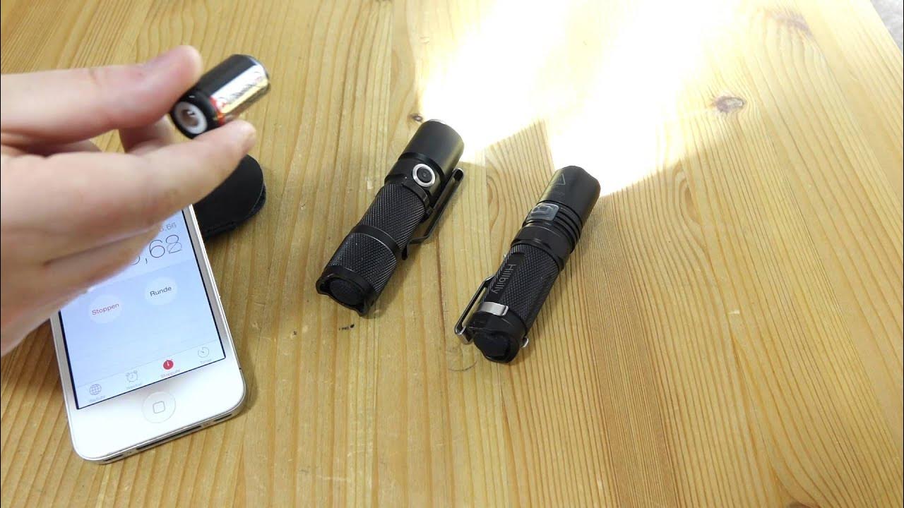 Werden kleine Lampen auch heiß? EDC LED Taschenlampen Flashlights (CR123A) YouTube