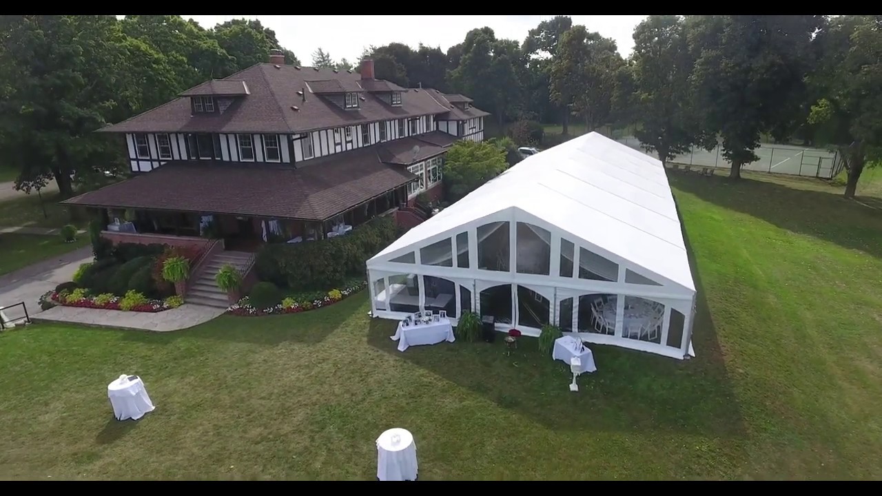 Complete RentAlls 40 x 105 Clearspan Tent with tent draping at the