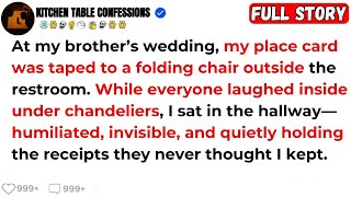 At My Brother’s Wedding, I Was Given A Folding Chair By The Bathroom While Guests Laughed...