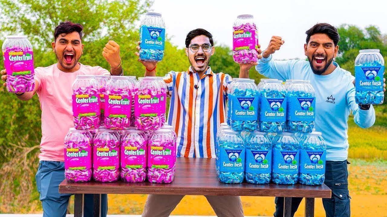 Center Fresh VS Center Fruit  Making Biggest Bubble   किस में बड़ा गुब्बारा बनेगा