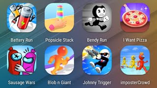 Battery Run,Popsicle Stack,Bendy Run,I Want Pizza,Sausage Wars,Blob n Giant,Johnny Trigger,Imposter screenshot 5