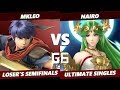 Glitch 6 SSBU -  FOX MVG | MKLeo (Ike) VS  NRG | Nairo (Palutena) Smash Ultimate Loser's Semifinals