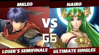 Glitch 6 SSBU -  FOX MVG | MKLeo (Ike) VS  NRG | Nairo (Palutena) Smash Ultimate Loser's Semifinals