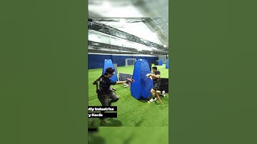 Comin’ in hot! Jed claims first blood in less than 10 seconds #nerf #nerfwar #paintball #airsoft