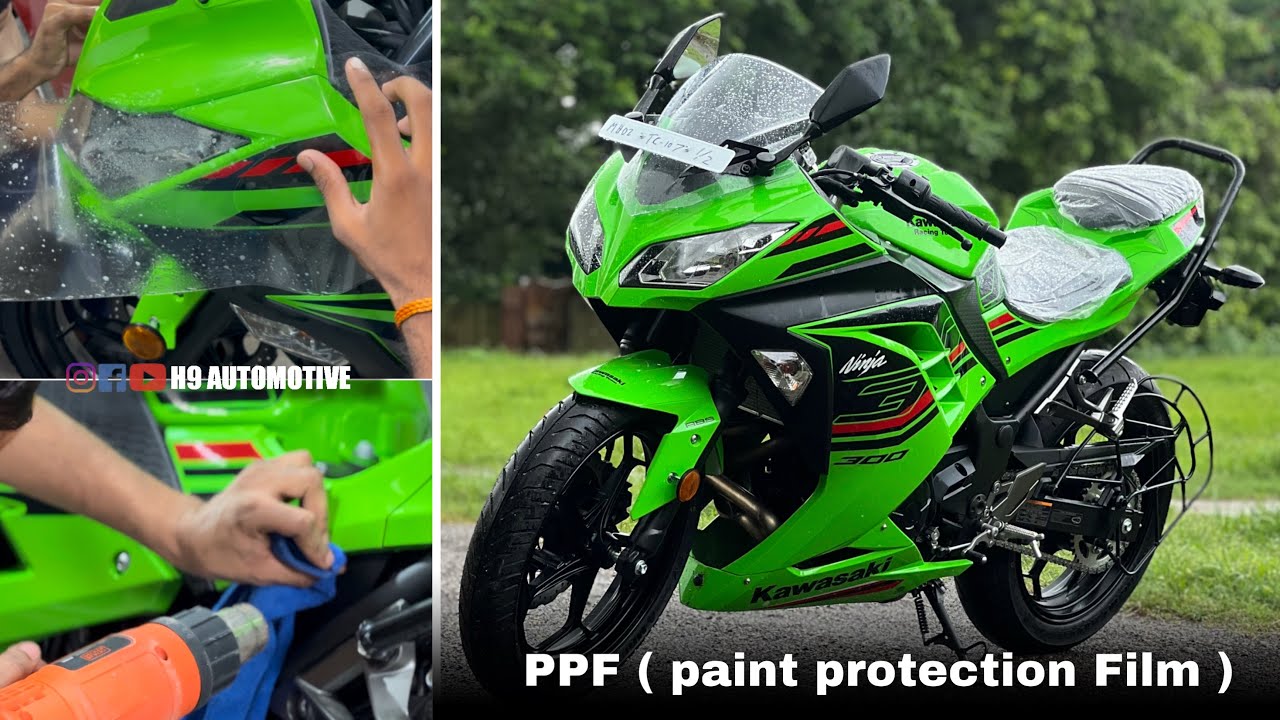 PPF Paint Protection Film on Kawasaki Ninja 300 | Ninja 300 PPF Coating Work | 